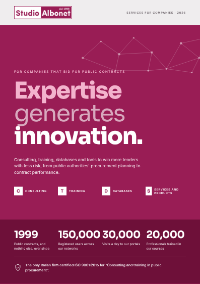 Cover of the English brochure for companies